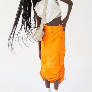 BDG Nylon Cargo Midi Skirt